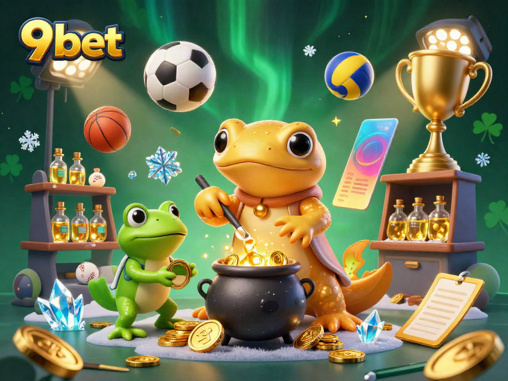 Experience thrilling action in 9bet with a vibrant 3D scene showcasing engaging gambling elements.