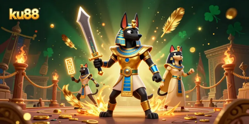 ku88 brings excitement with Anubis and Bastet in a vibrant online casino scene