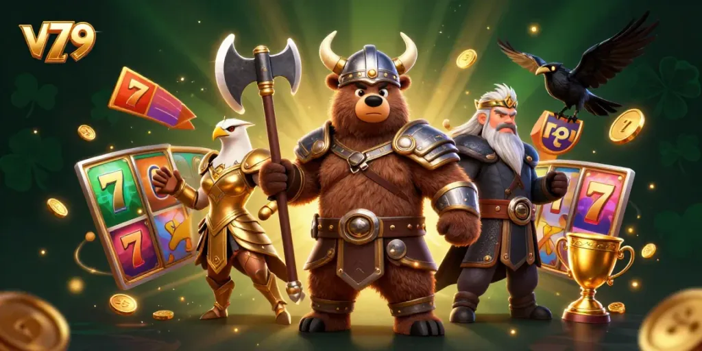 Experience thrilling gameplay with v79 as Viking bear and Valkyrie eagle dominate the casino world.