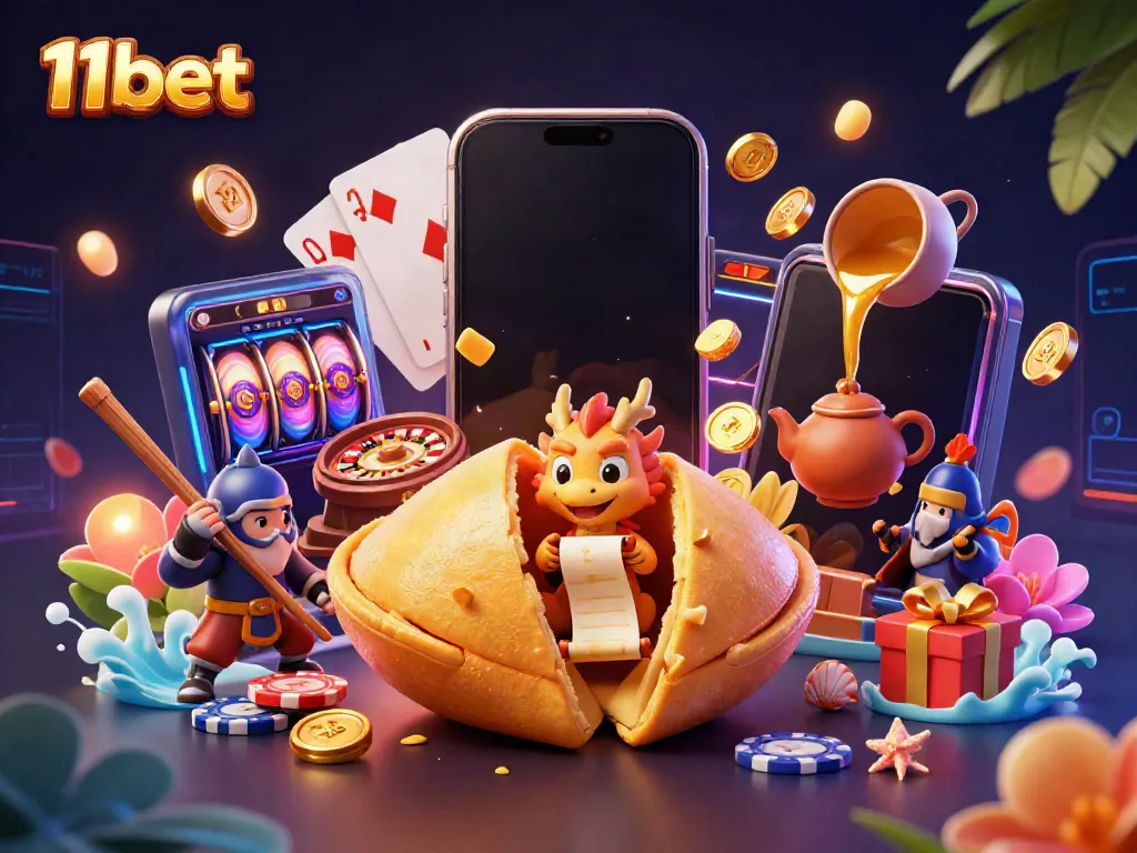 Engage with 11bet's vibrant casino scene featuring luck and fortune elements