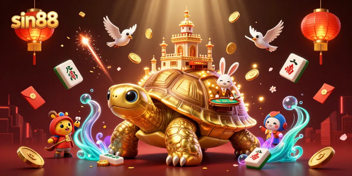 Play at sin88 and win with exciting 3D casino games featuring golden tortoise and rabbit dealer.
