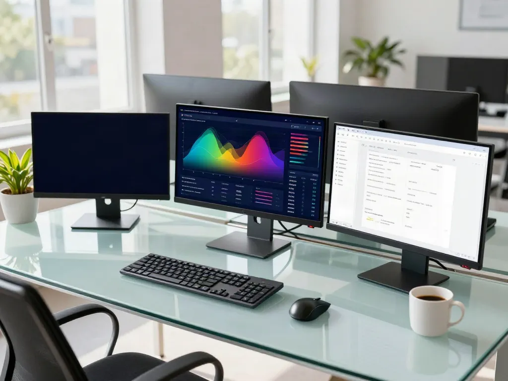 Data analyst optimizing instant indexing strategies in modern workspace.