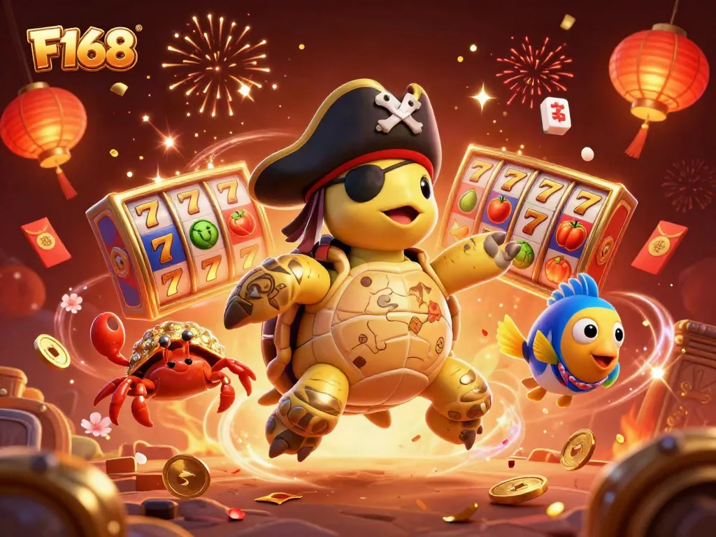 Engage in F168 thrilling casino opportunities with vibrant slots and festive elements.