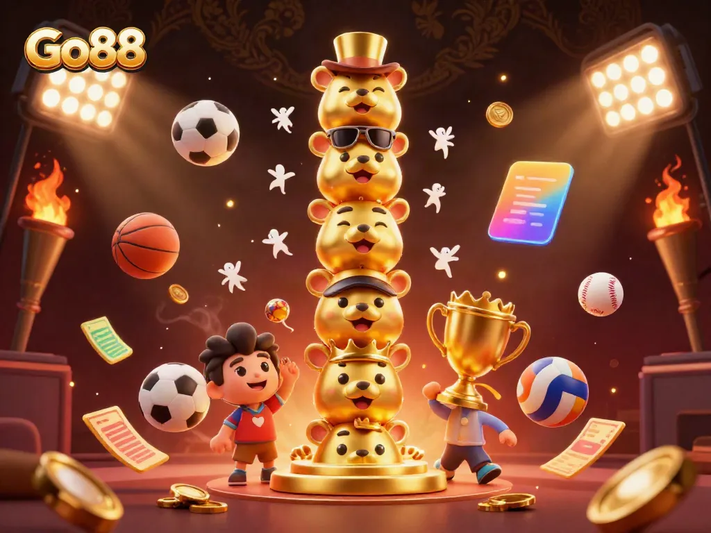 Experience the entertainment world at Go88 with a dynamic 3D casino game atmosphere.