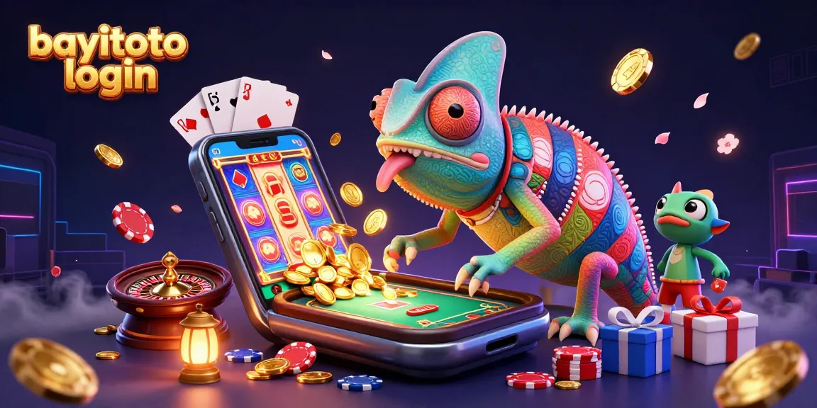 Experience seamless gaming with bayitoto login, featuring a vibrant 3D casino scene packed with dynamic elements.