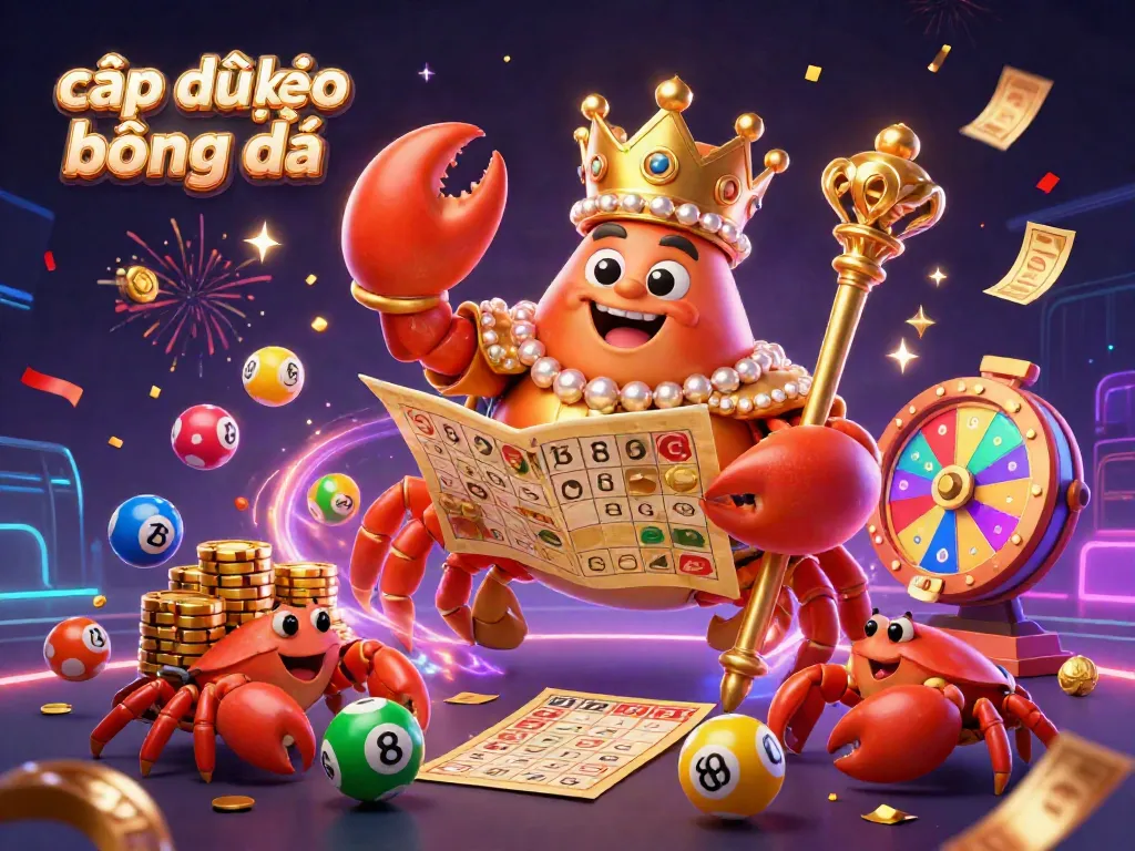 Experience exciting updates with cập nhật kèo bóng đá in this vibrant 3D casino scene packed with lottery elements.