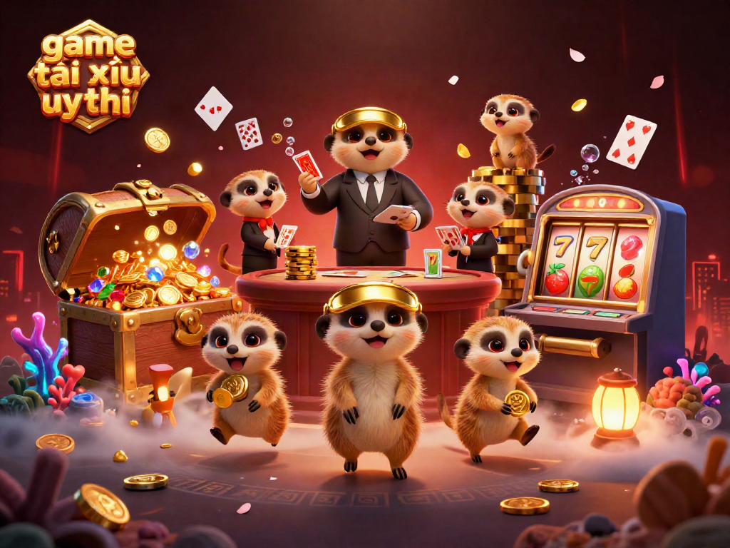 Experience the excitement of game tài xỉu uy tín with meerkats running a dynamic casino operation.