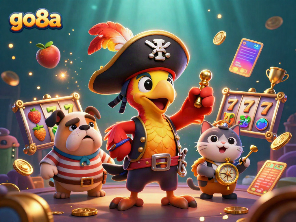 Engage with go8a's vibrant casino experience featuring lively characters and high-stakes action.