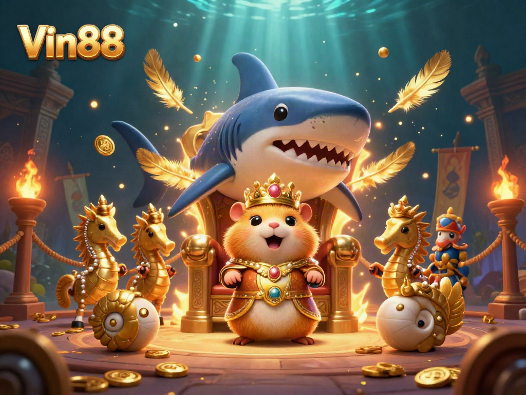 Experience thrilling gaming at Vin88 with an exciting underwater casino scene.