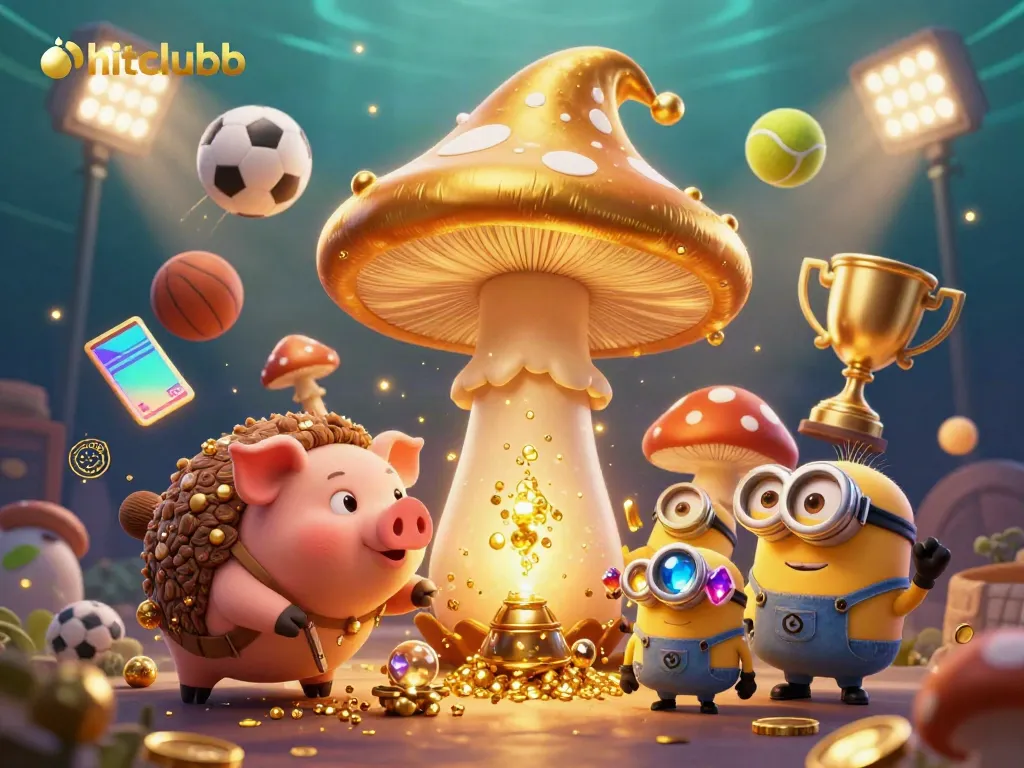 Experience thrilling gameplay at hitclubb with a magical illustration of a wizard and treasures in a dynamic casino scene.
