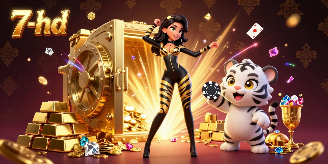 Engaging scene showcasing gameplay excitement in 7-hd with poker chips, treasure, and glamorous casino lights.