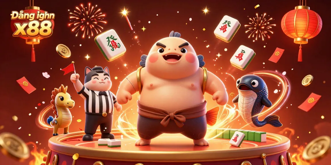 Experience the excitement of Đăng nhập x88 in an underwater casino with vibrant characters and festive elements.
