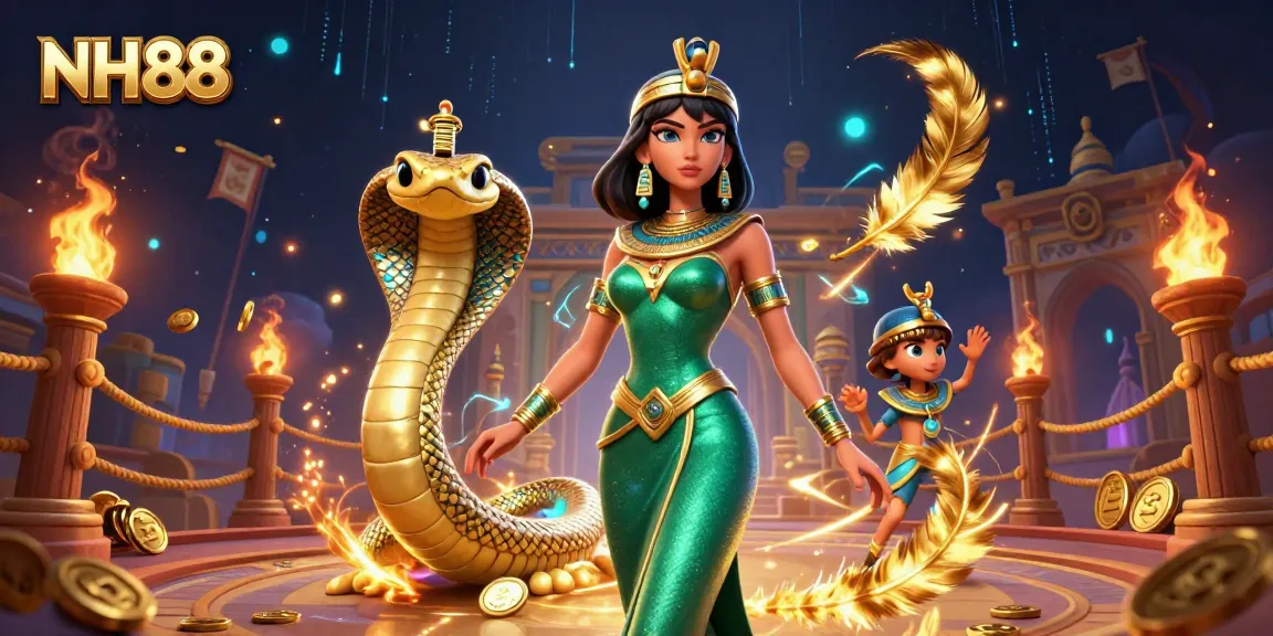 Experience thrilling wins at NH88 casino with enchanting characters and vibrant gambling elements.