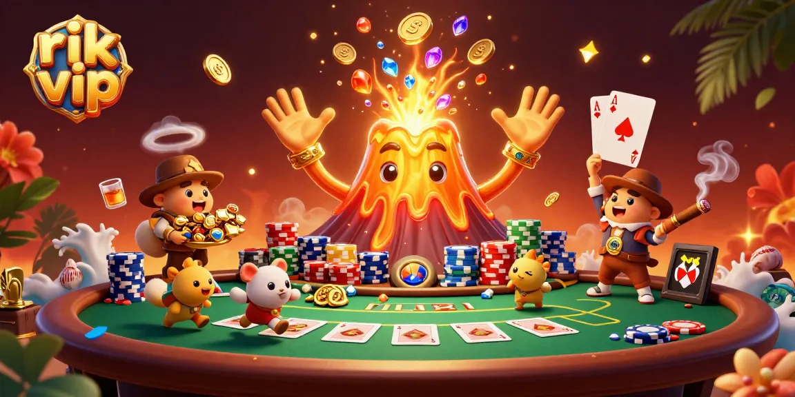 Play exciting games at rik vip while enjoying a dynamic explosion of treasure and casino elements.
