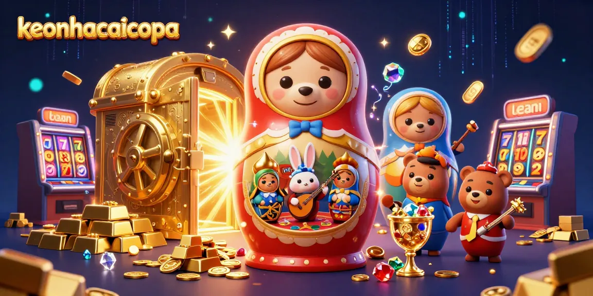 Engage with keonhacaicopa's vibrant 3D casino scene showcasing playful bears in action.