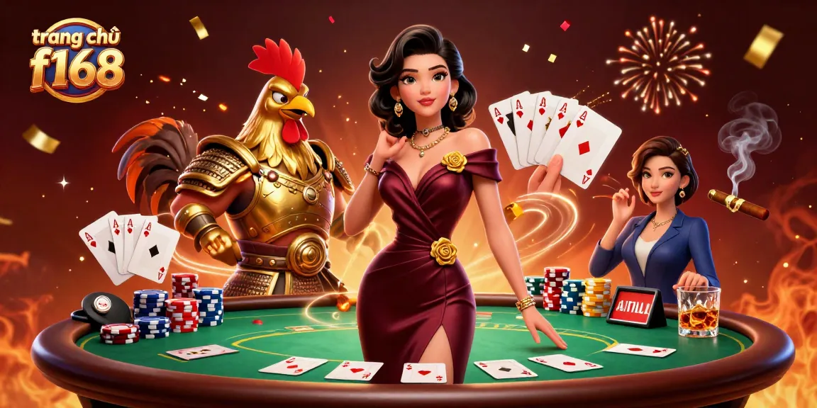 Experience the excitement of gameplay at trang chủ f168 with glamorous characters and vibrant casino elements.