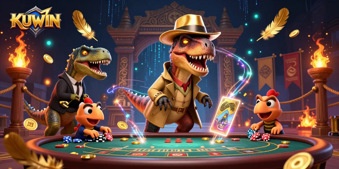 Engage in thrilling plays at KUWIN with unique characters amid vibrant casino action.