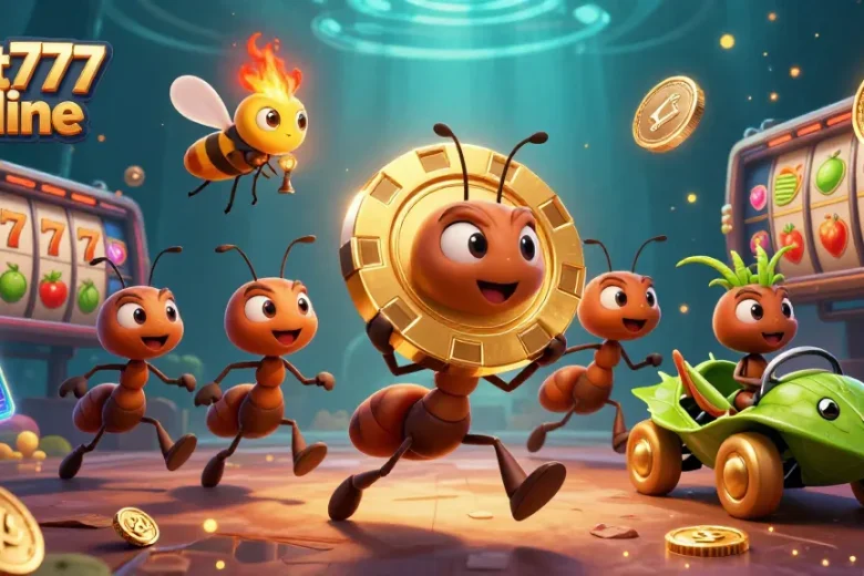 Engage with slot777 online through a thrilling heist involving ants, poker chips, and glowing cryptocurrencies.
