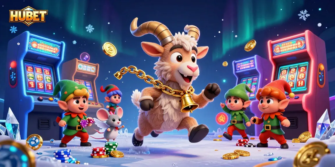 HUBET gives a thrilling casino experience, blending fun elements and lively characters in a festive scene.