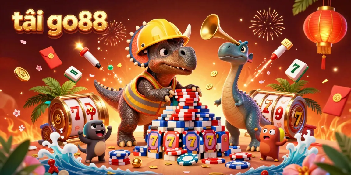 Win big with tải go88 showcased in a vibrant casino celebration scene with joyful characters and dynamic game elements.