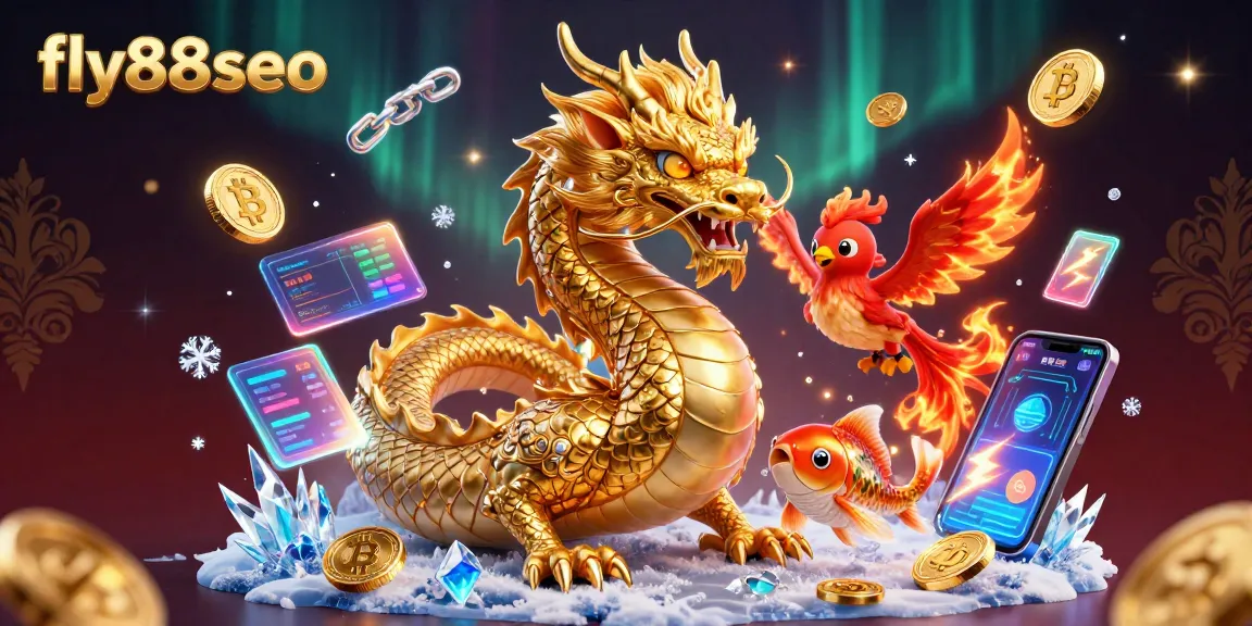 Experience thrilling wins at fly88seo with powerful dragon and phoenix in a rich casino scene.