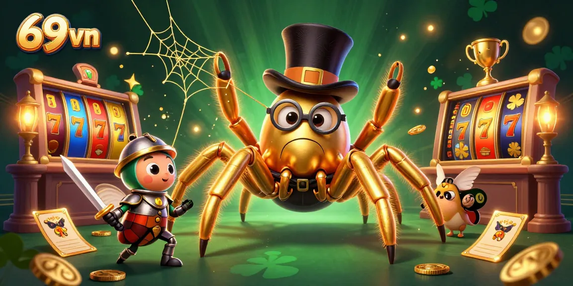 Experience thrilling gameplay at 69 vn with golden tarantula and beetle knight amidst rich gaming elements.