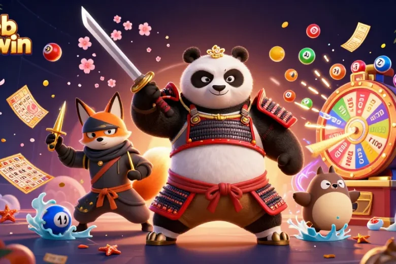 Experience the excitement of web sunwin with dynamic gaming action featuring a samurai panda and ninja fox.