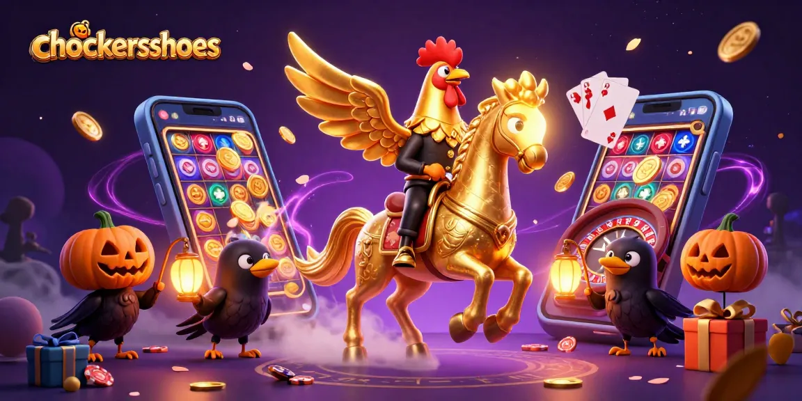 Experience thrilling wins at chockersshoes with our vibrant casino illustration showcasing slot games.