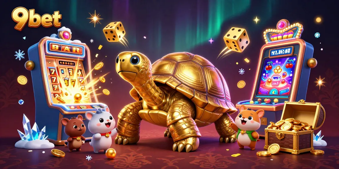 Experience the vibrant excitement of 9bet with a colossal tortoise pinball and jackpot thrills.