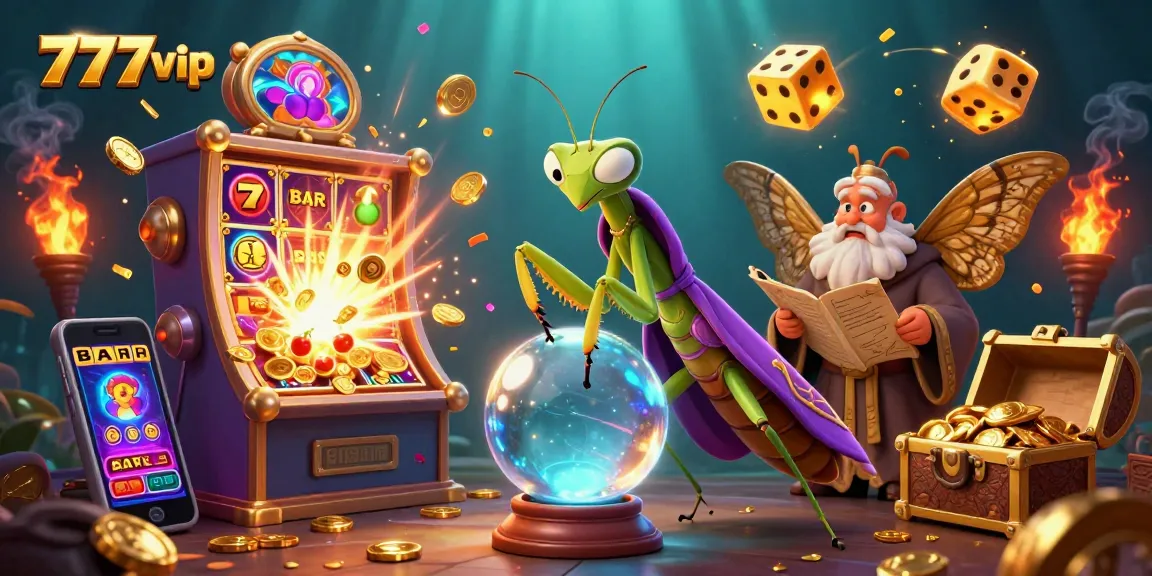 Experience thrilling wins with 777vip's vibrant 3D casino scene showcasing diverse games.