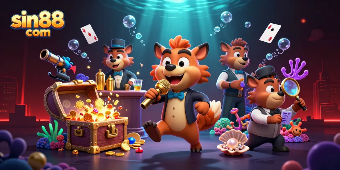 Join the fun at sin88 com as hyenas bring casino comedy alive amidst treasure and games!