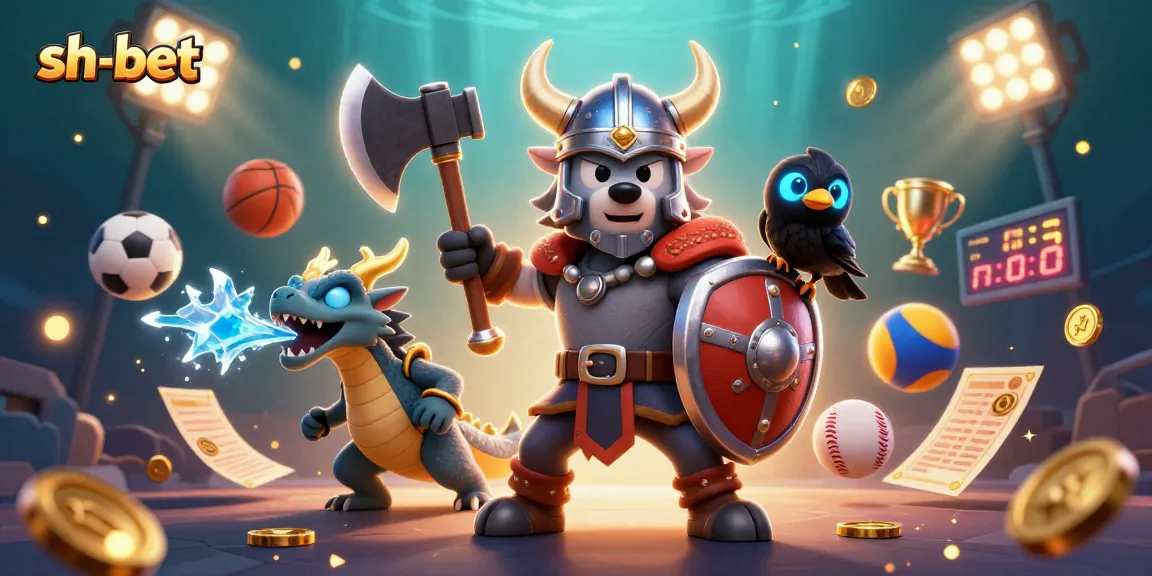 Join the sh-bet Viking warrior and dragon in an epic sports adventure, filled with dynamic gambling elements.