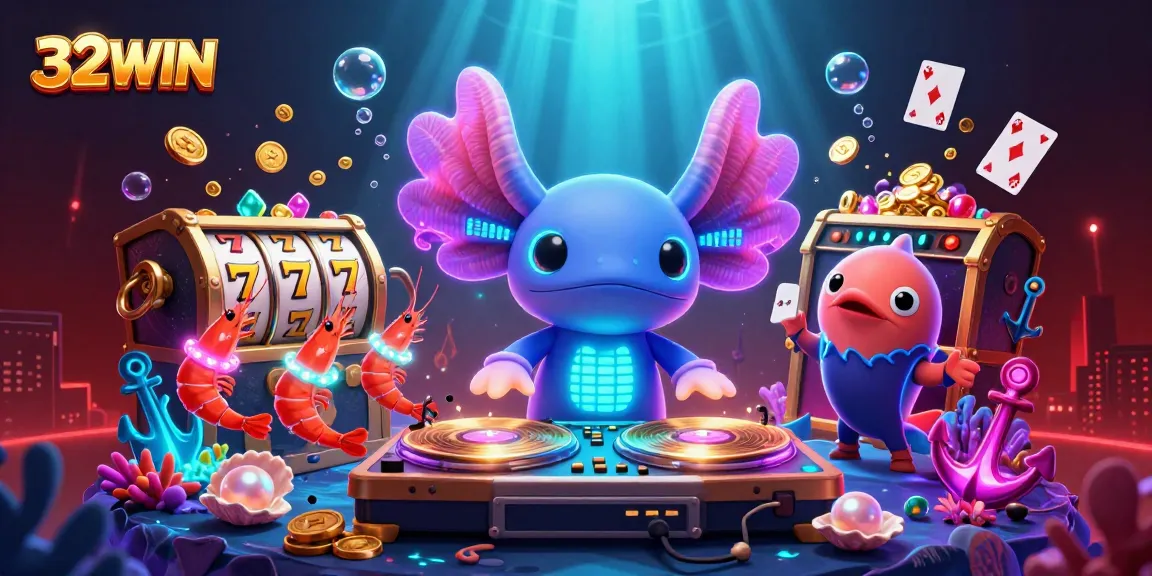 Win big with 32WIN's vibrant gaming experience featuring dynamic characters and exciting casino elements.