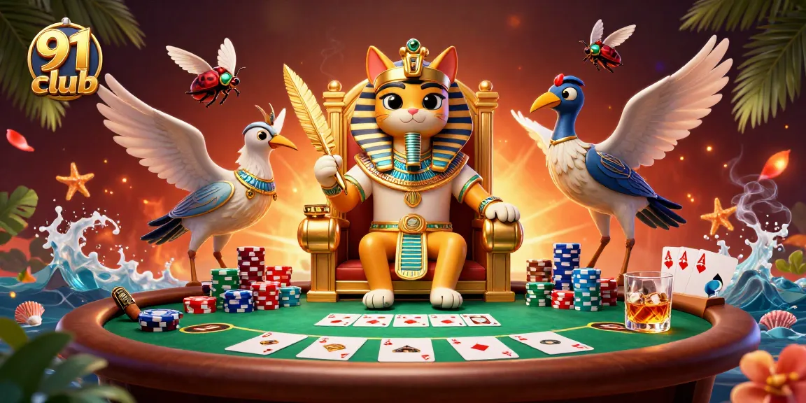Experience the thrill of the 91 club with an engaging gaming scene featuring classic casino elements.