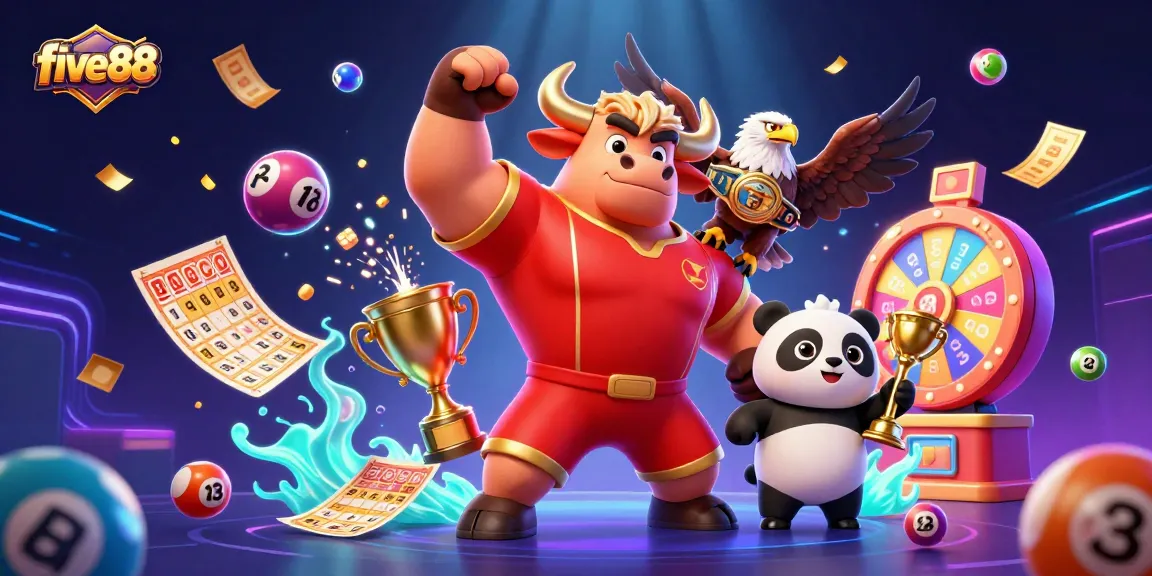 Experience five88's vibrant casino excitement with dynamic lottery elements and engaging characters.