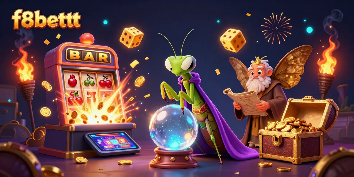 Experience thrilling gaming adventures with f8bettt, featuring a mystical fortune teller and engaging slot machines.