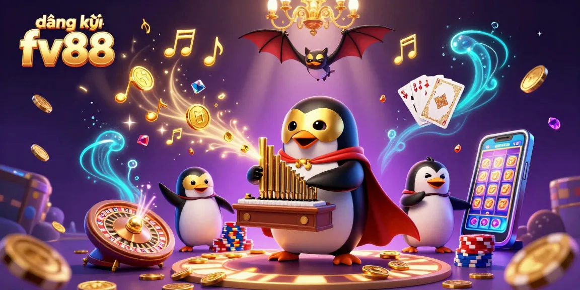 Join the fun with đăng ký fv88 as a 3D cartoon phantom penguin plays exciting games of chance!