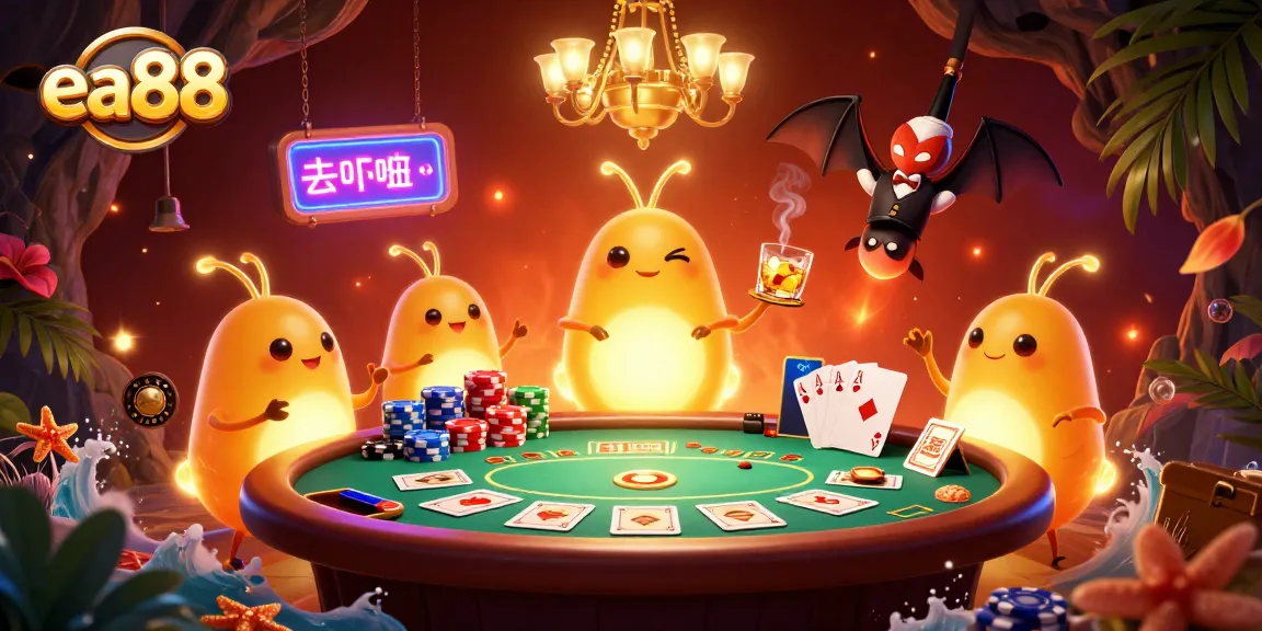 Experience thrilling gameplay with ea88 as glowworms illuminate a vibrant cave casino.