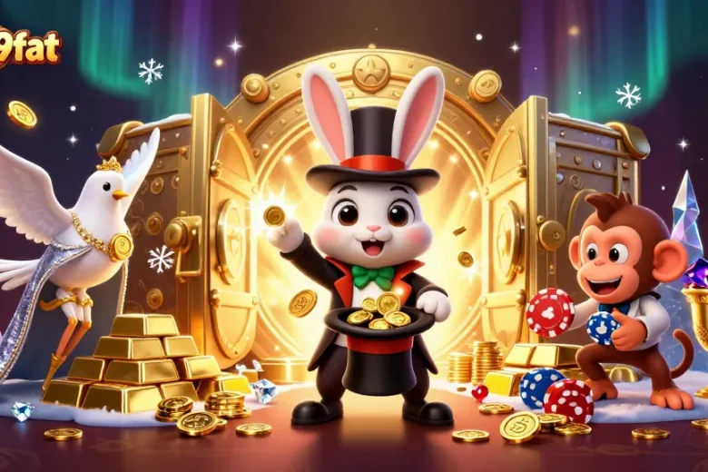 Experience the thrilling magic of mm99fat with a vibrant 3D casino scene featuring unique characters.